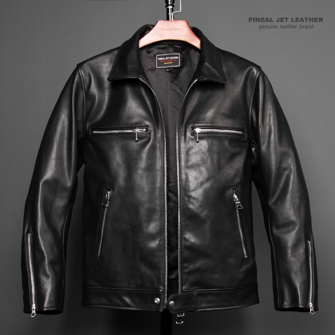 2022新款翻领复古时尚阿美咔叽休闲夹克饮奶牛加厚牛皮外套