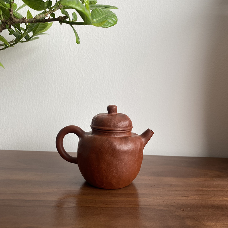 善古 潮州手拉壶钟贵河石泉壶手捏朱泥壶纯手工工夫茶壶正品包邮