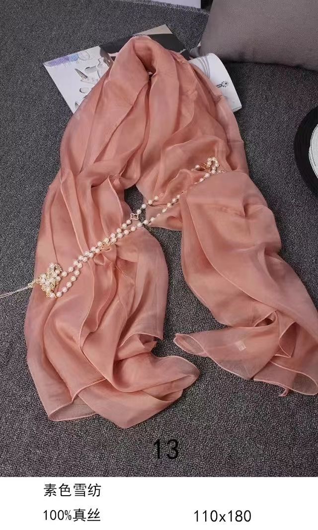 桑蚕丝真丝素色丝巾围巾长巾披肩尺寸110*180