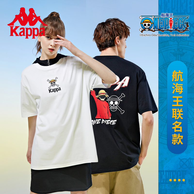 《海贼王联名》Kappa卡帕短袖凉感冰凉丝T恤情侣印花衫K0BX2TD05D