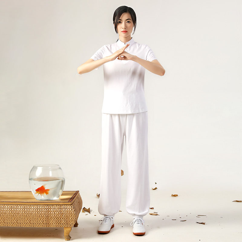 美愫太极服女装春夏宽松中国风飘逸高端练功套装长袖武术拳服禅修