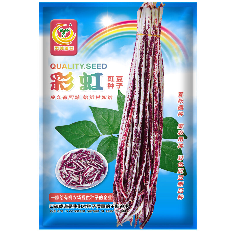 豆种子耐寒耐热耐湿春夏秋蔬菜种子耐老化菜豆种子彩虹豇豆种子