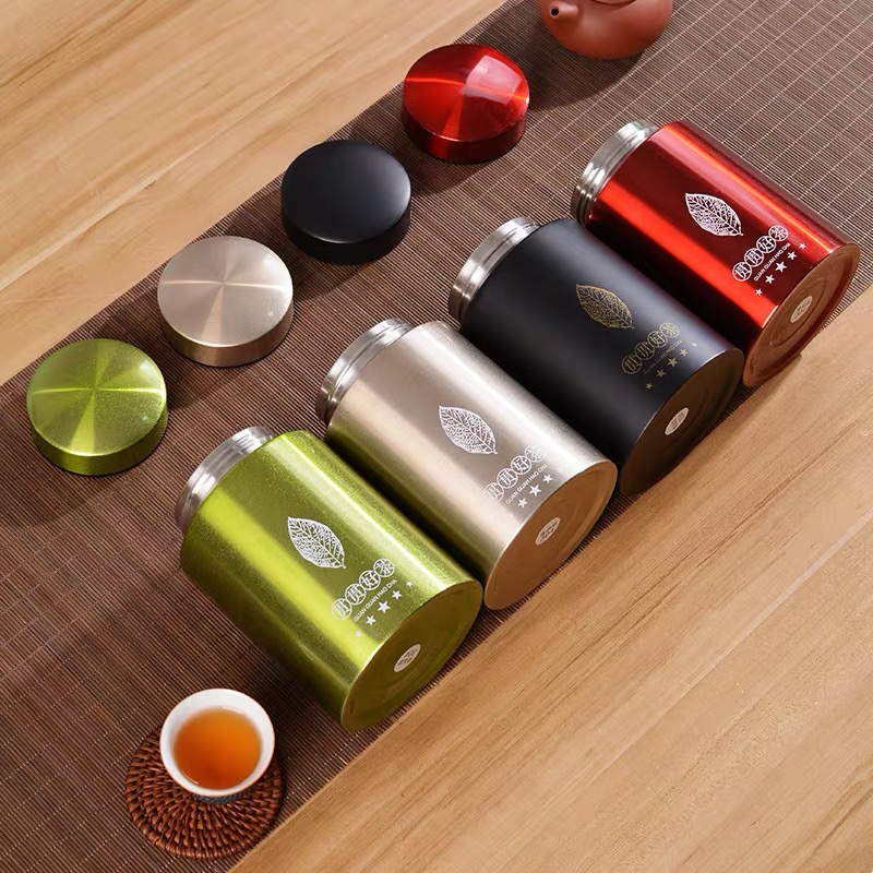 食品级不锈钢304家用密封防潮储物罐茶叶罐包装盒精品空铁罐包装