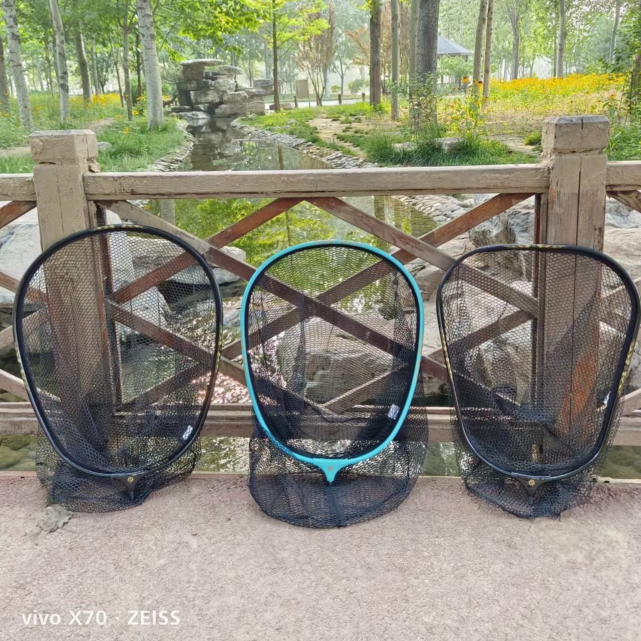 巨物新诚大物抄网头竞技超轻超硬铝合金抄网头挂胶防刮钩大物抄网