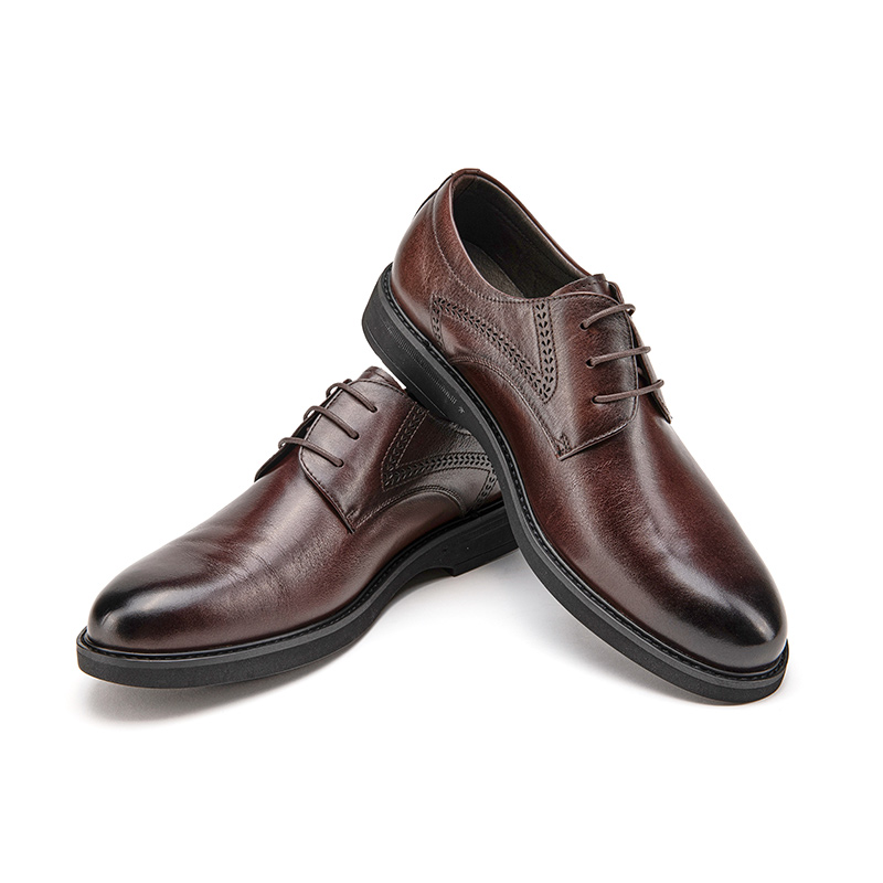 柒牌男鞋2022新款商务正装真皮透气男士英伦风新郎婚鞋122X70530