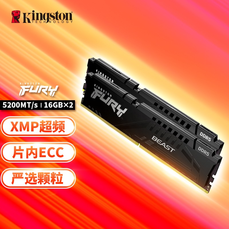 【双旦】骇客神条野兽16G/32G DDR5 5600 6000单条正品原装台式内存