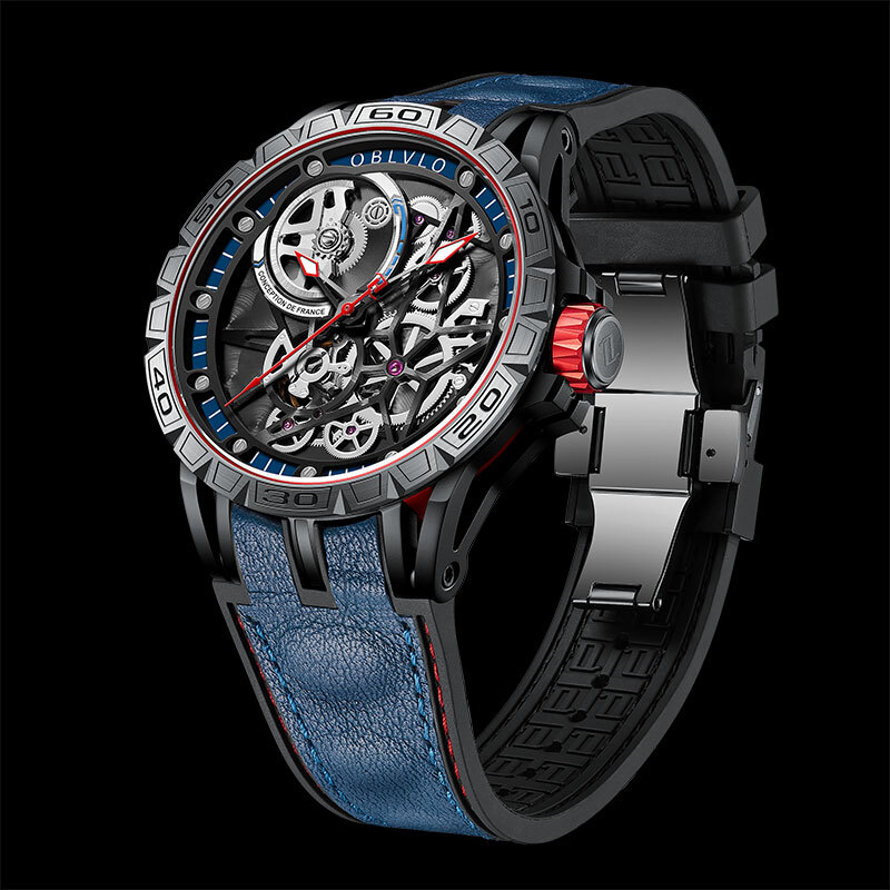 OBLVLO/欧宝罗手表男士大表盘全自动机械表大爆炸潮流男表LM系列