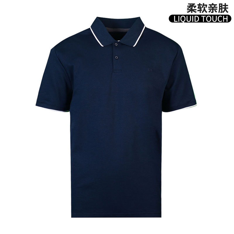 Calvin Klein/卡尔文·克雷恩CK男士夏季短袖POLO衫翻领经典半袖