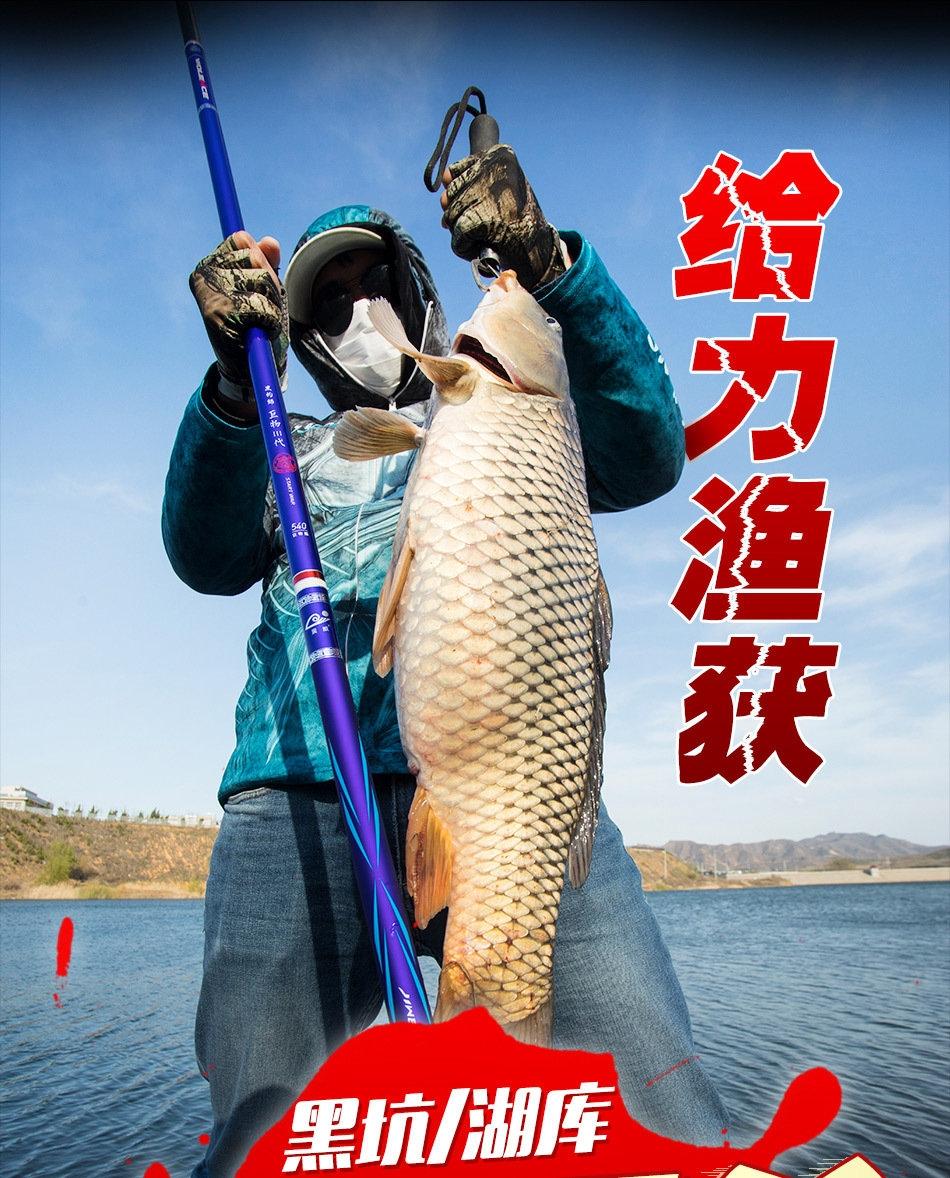 黑钓师三代挑战老麻雀超轻超硬大物杆19调6h湖库黑坑青草鲢鳙专用