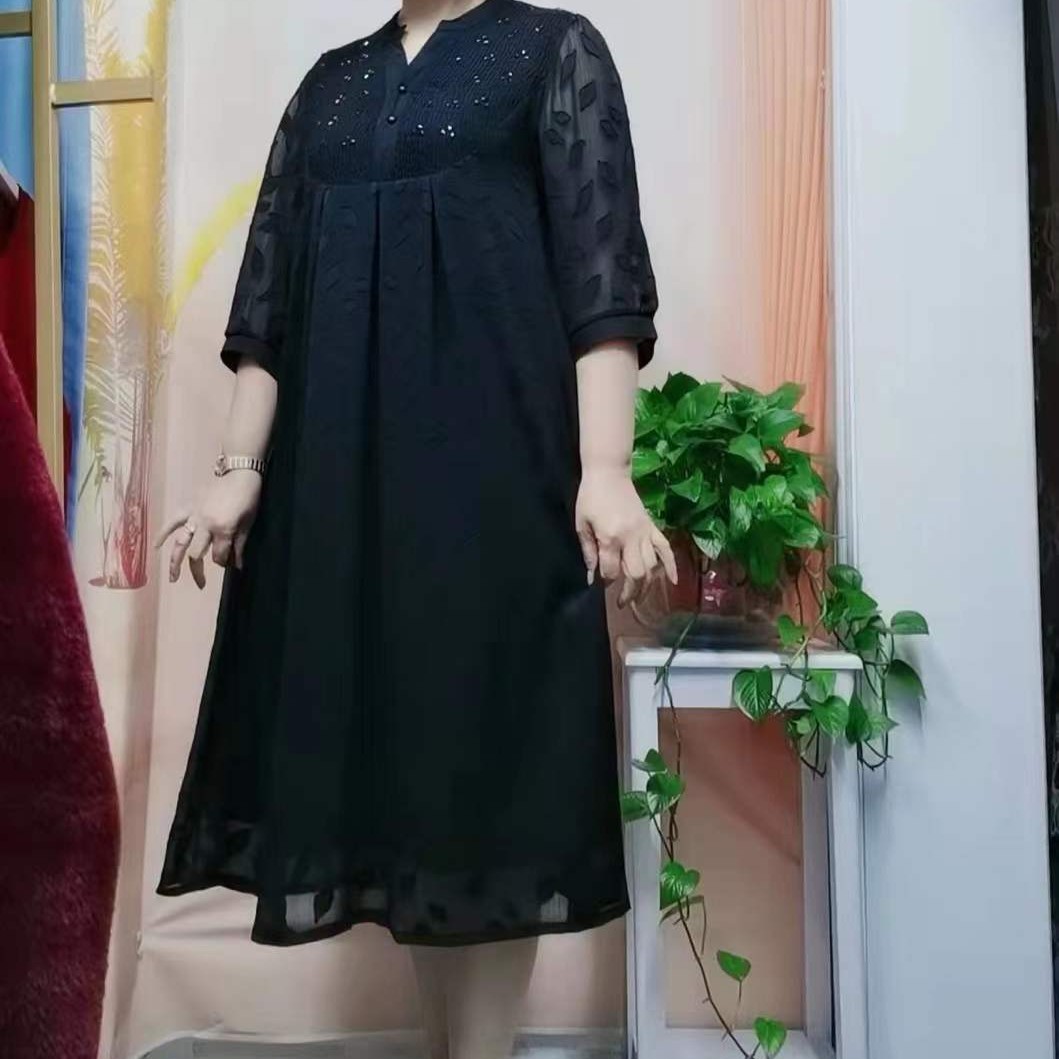 夏季新品中袖洋气连衣裙