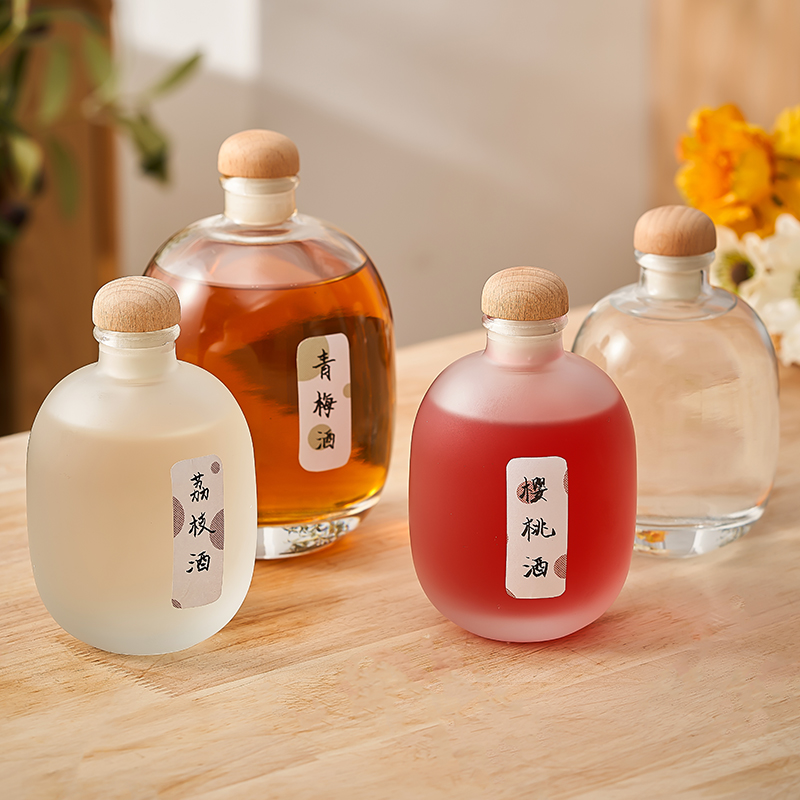 青梅酒瓶空瓶分装酒容器小瓶子泡酒专用密封果酒红酒酿酒玻璃瓶子