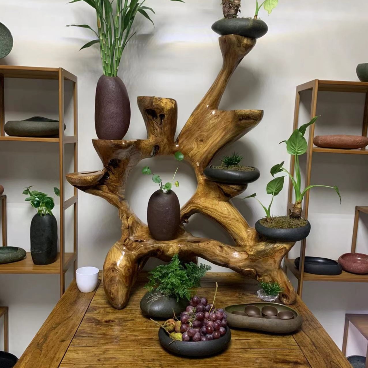 手工内弧石器/花瓶/花盆（10-500）直播链接