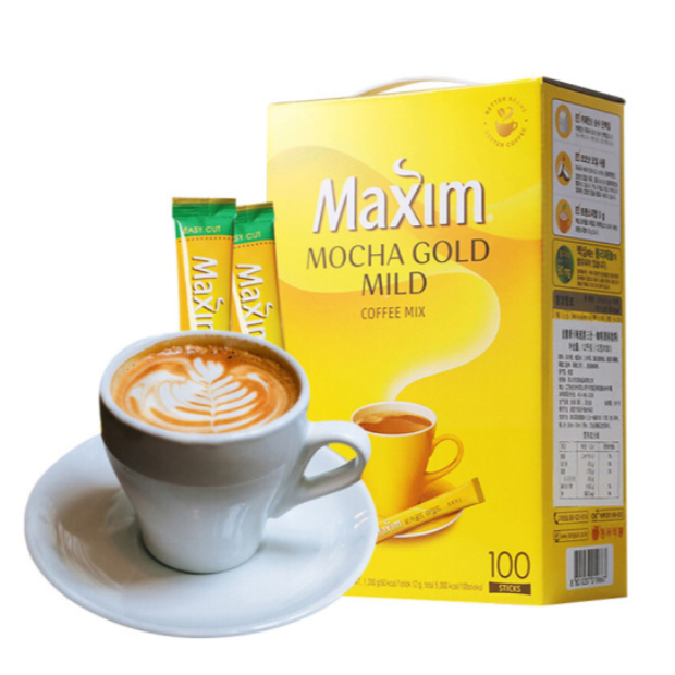 韩国麦馨咖啡粉Maxim三合一进口摩卡速溶100条/1200g 礼盒装