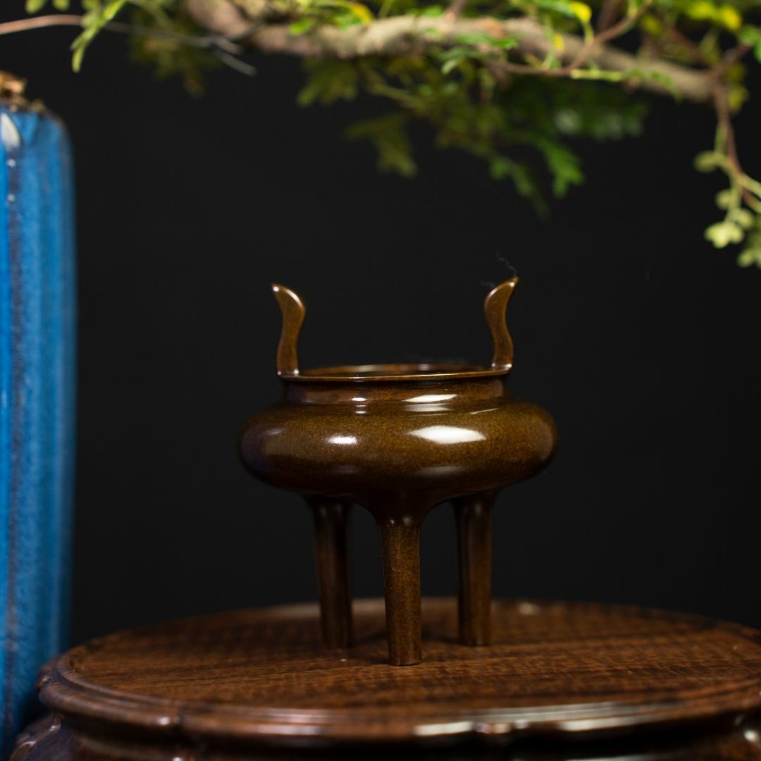 赵玉保铜炉 三足鼎炉 线香炉