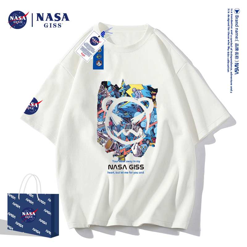 NASA GISS联名款2022新款纯棉T恤男女同款长绒小恶魔-XZ