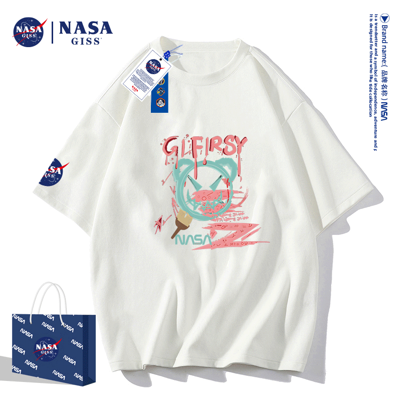 NASA GISS联名款2022新款纯棉T恤男女同款GIF小恶魔-8078XZ