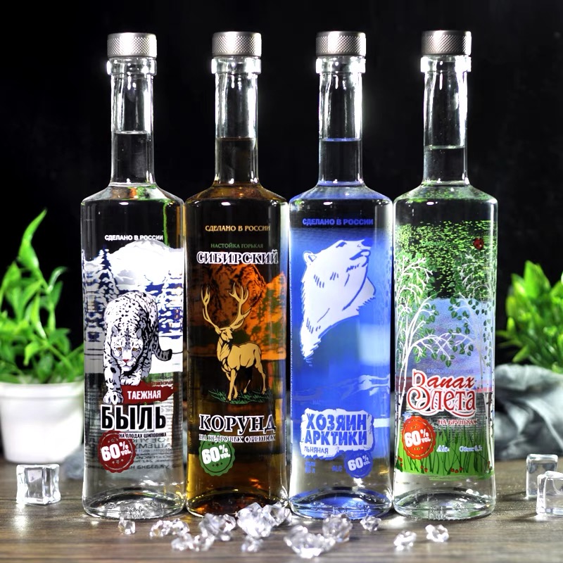 俄罗斯进口冰星西伯利亚60度伏特加酒4瓶×500ml