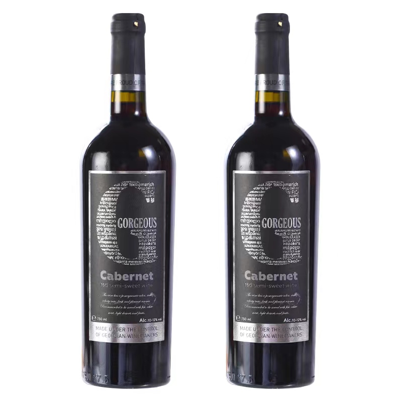 俄罗斯进口大G赤霞珠半甜葡萄酒拍一发二瓶750ml