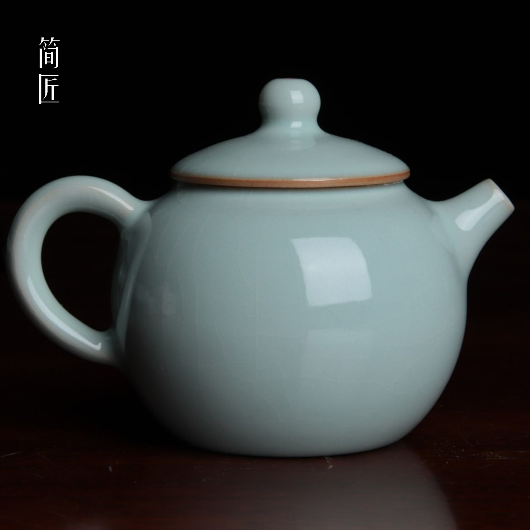 简匠 臻选天青高端汝窑天青开片可养纯手小壶