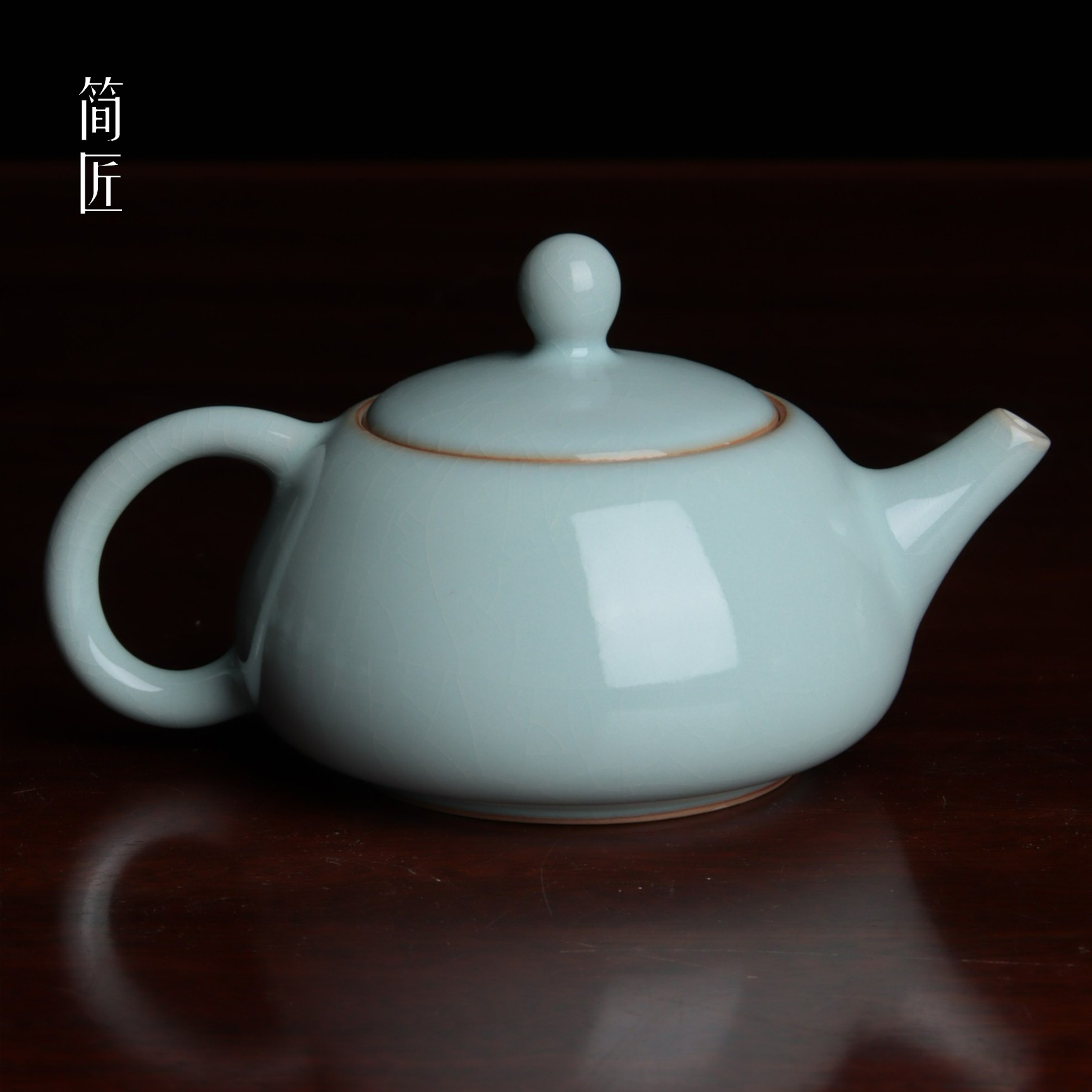 简匠 臻选天青系列高性价比汝窑石瓢壶开片可养