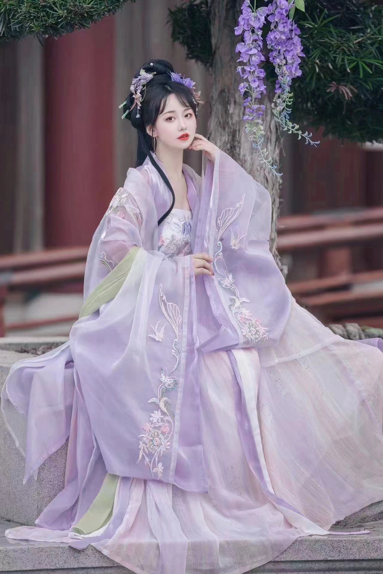 原创唐制汉服女诃子裙仙气飘逸清新夏款汉元素全套夏 