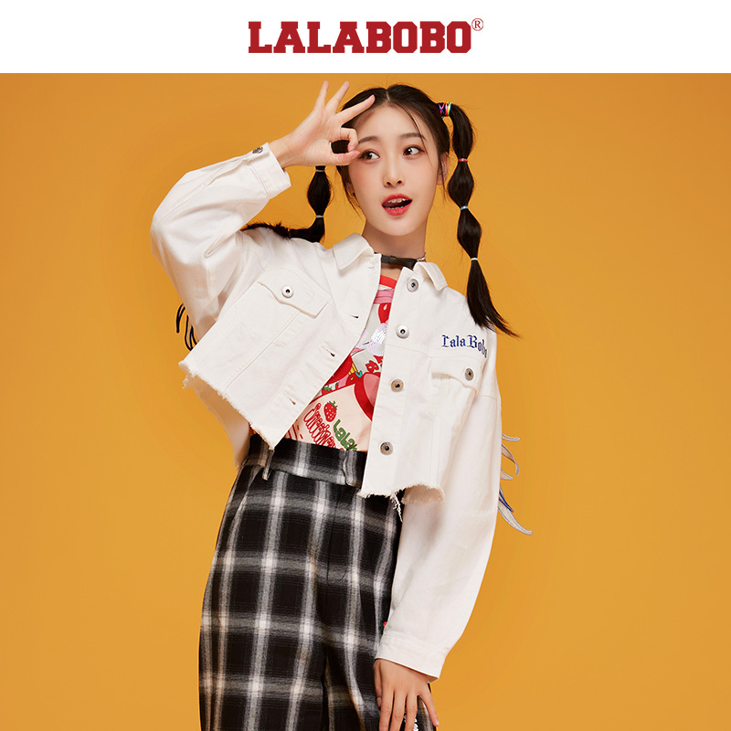 群力【微瑕不退不换】天使之翼时尚短款ol牛仔外套女|L21E-WSJW13