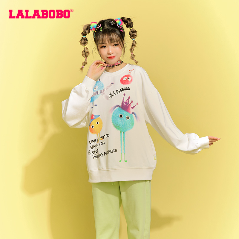 武汉(微瑕脏污不退不换）印花字母套头宽松长袖卫衣|L22A-WSTS14