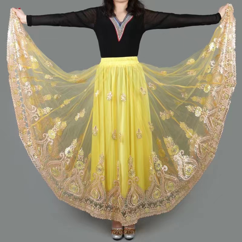 新疆民族舞蹈广场舞绣花裙