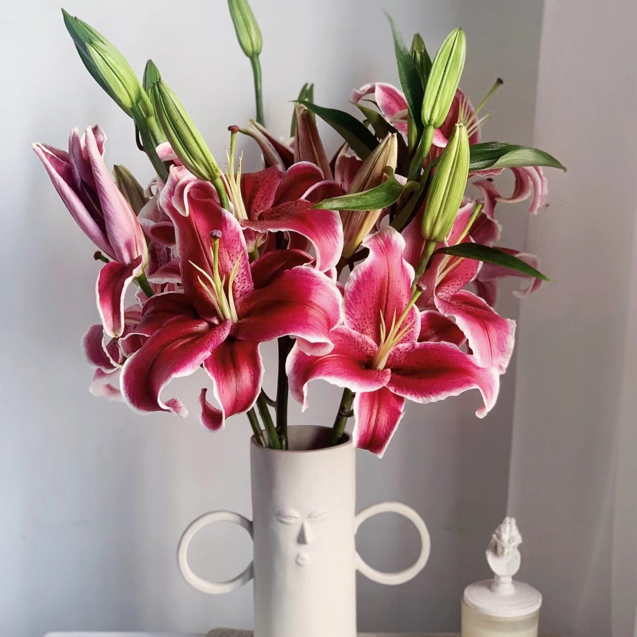 黑美人香水百合深红色有香味水培鲜花