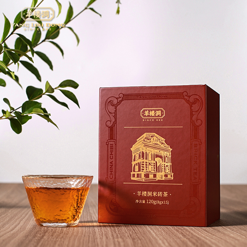 羊楼洞茶源古镇米砖茶书型盒120g甘甜新茶2024厂家直播红茶正宗