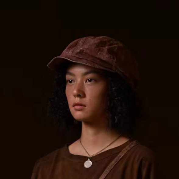 左岸迷香原创设计   果儿坊【帽子】棉100%植物染帽子 0037