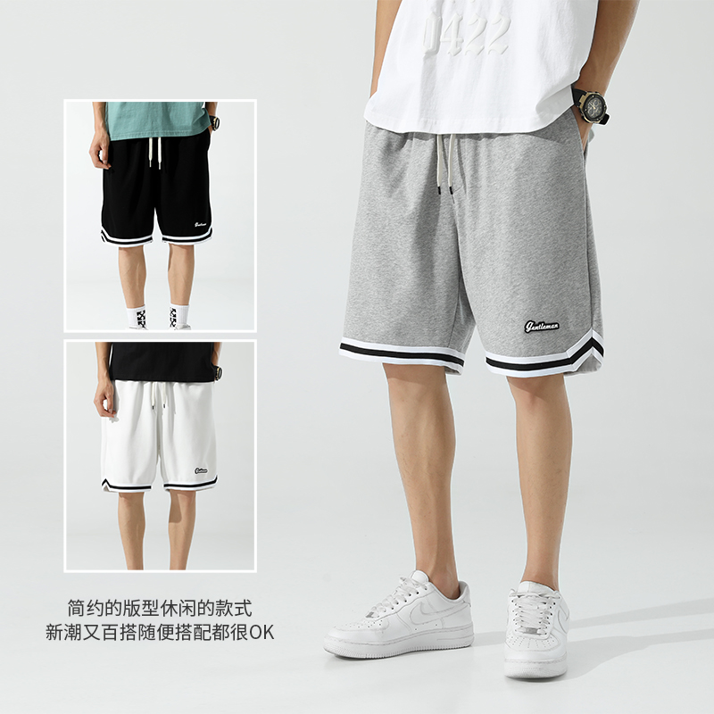 美式百搭短裤男运动宽松夏季潮牌男生美式卫裤男士休闲裤子五分裤