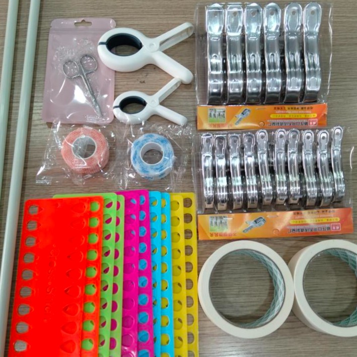 十字绣工具大全（剪刀线板美纹纸夹子卷管磁吸针筒手指绷带滑道）