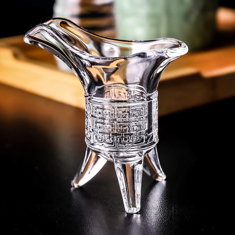 帝王酒杯候爵杯水晶玻璃白酒杯仿古代家用三足鼎小酒杯个性烈酒杯