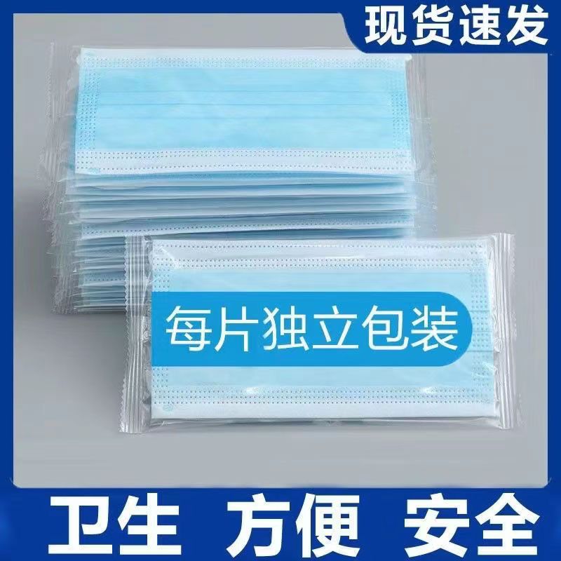 【独立包装 100只】 一次性防护口罩 防尘含熔喷布民用