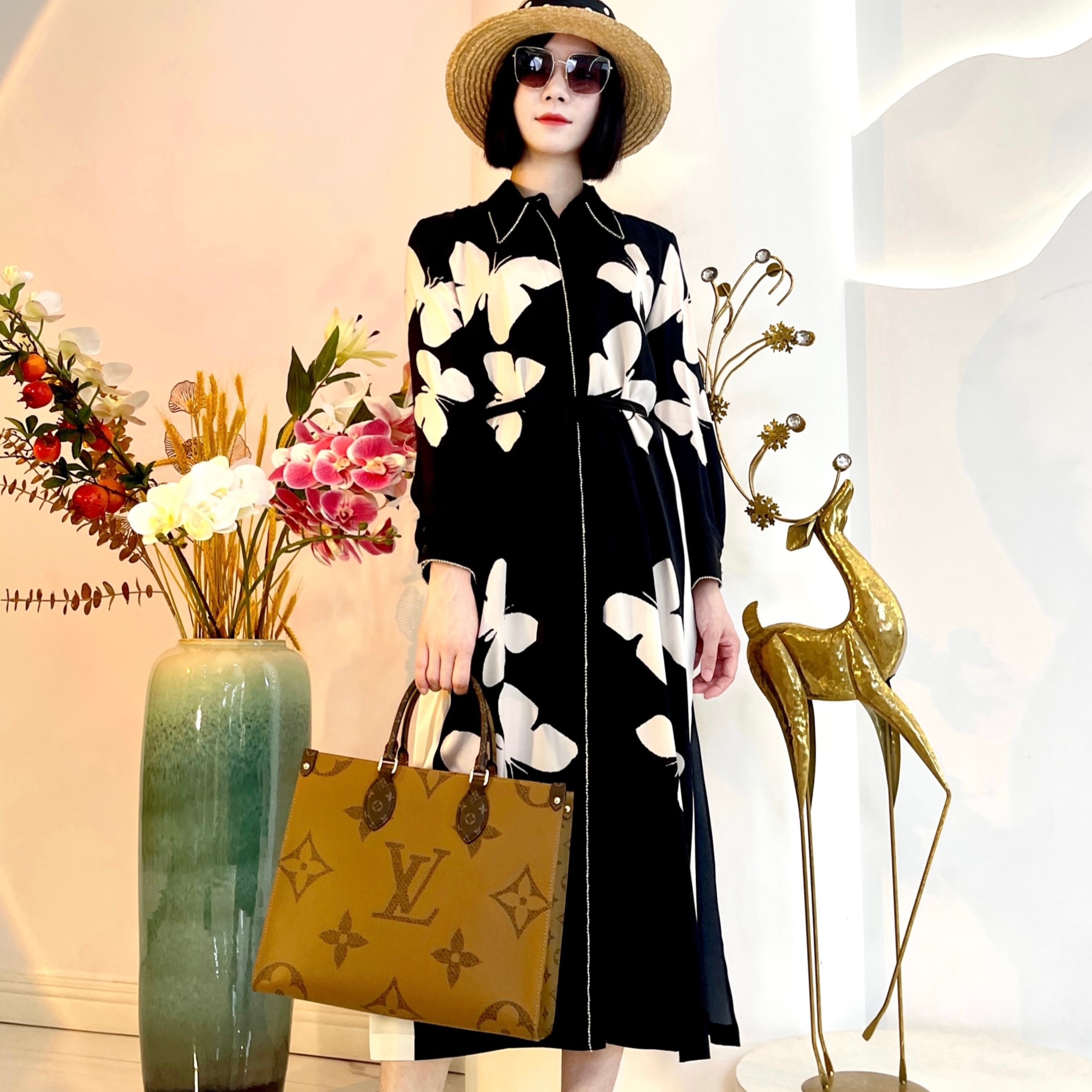 【蝶梦花】时尚潮流桑蚕丝连衣裙97569