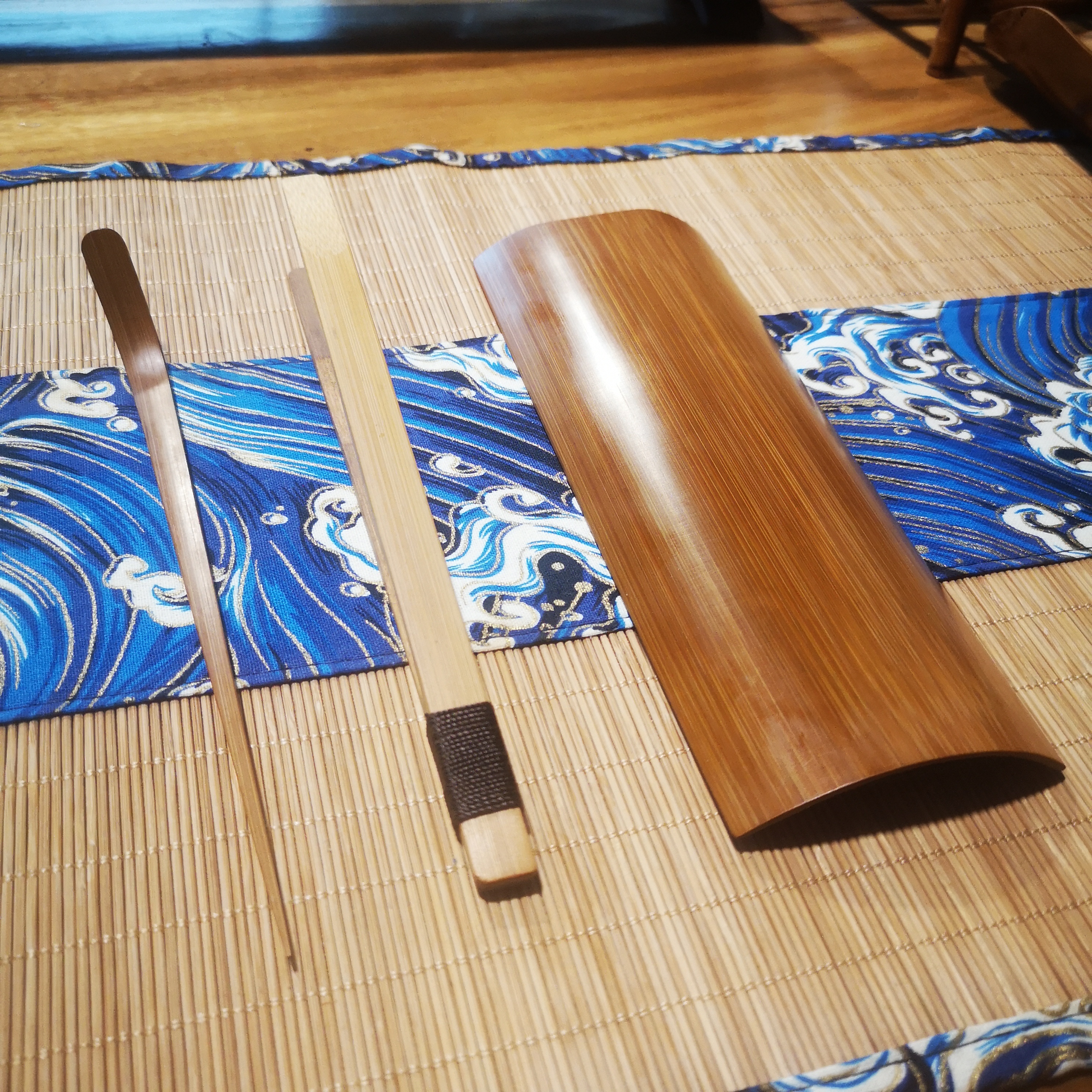 三件套薄款茶则赏茶荷桌面摆件