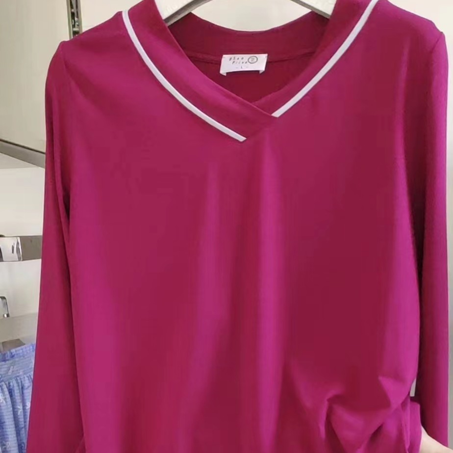 DL6035女家居套装长袖长裤V领家居服