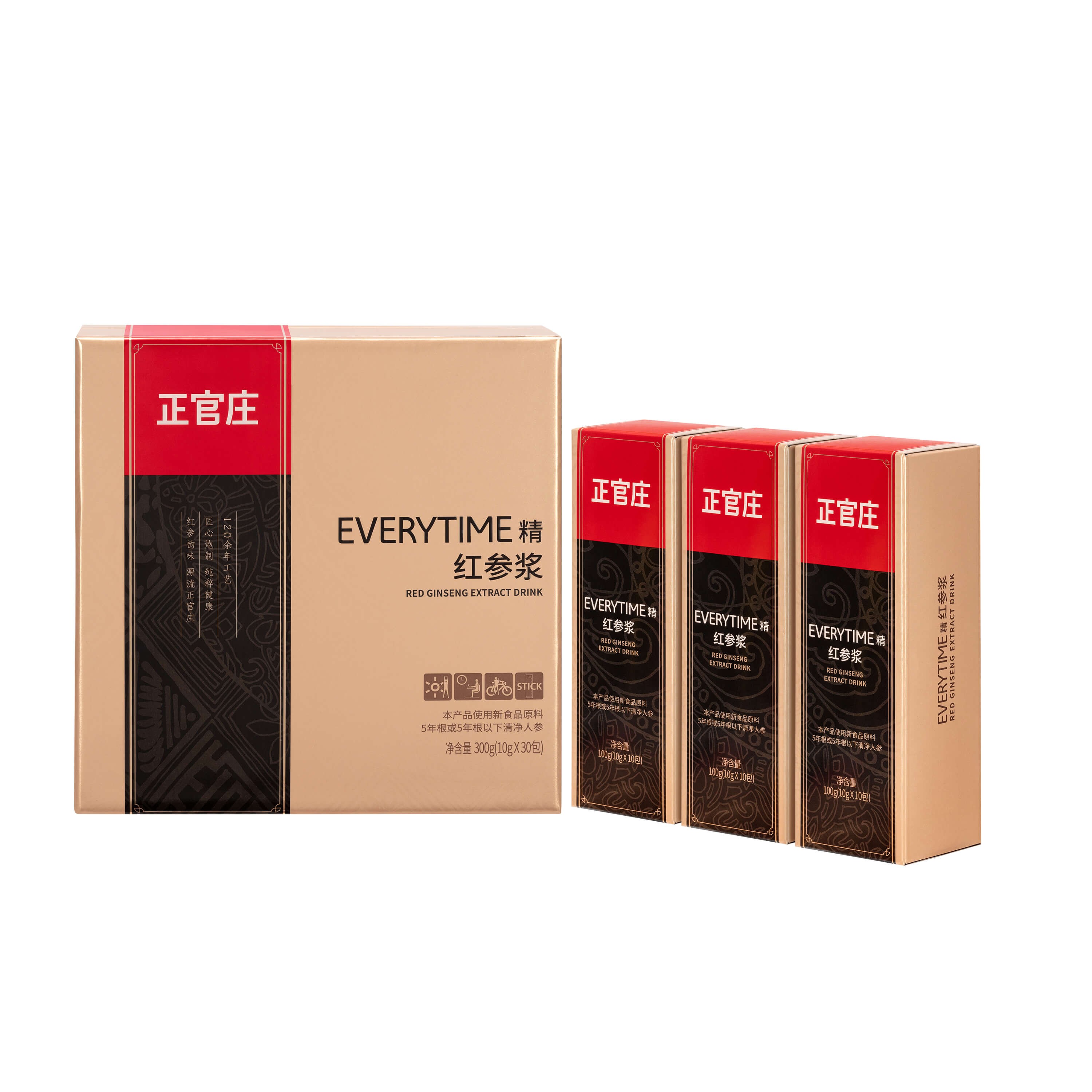 刘雨鑫专属】正官庄EVERYTIME精红参浆红参饮品浓郁10g*30包/盒_滋补