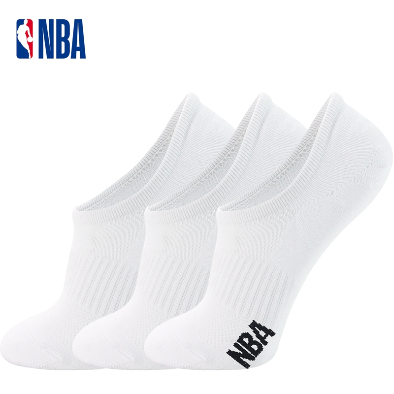 NBA隐形袜套薄款男休闲浅口亲肤棉袜网眼透气硅胶防滑不掉跟船袜