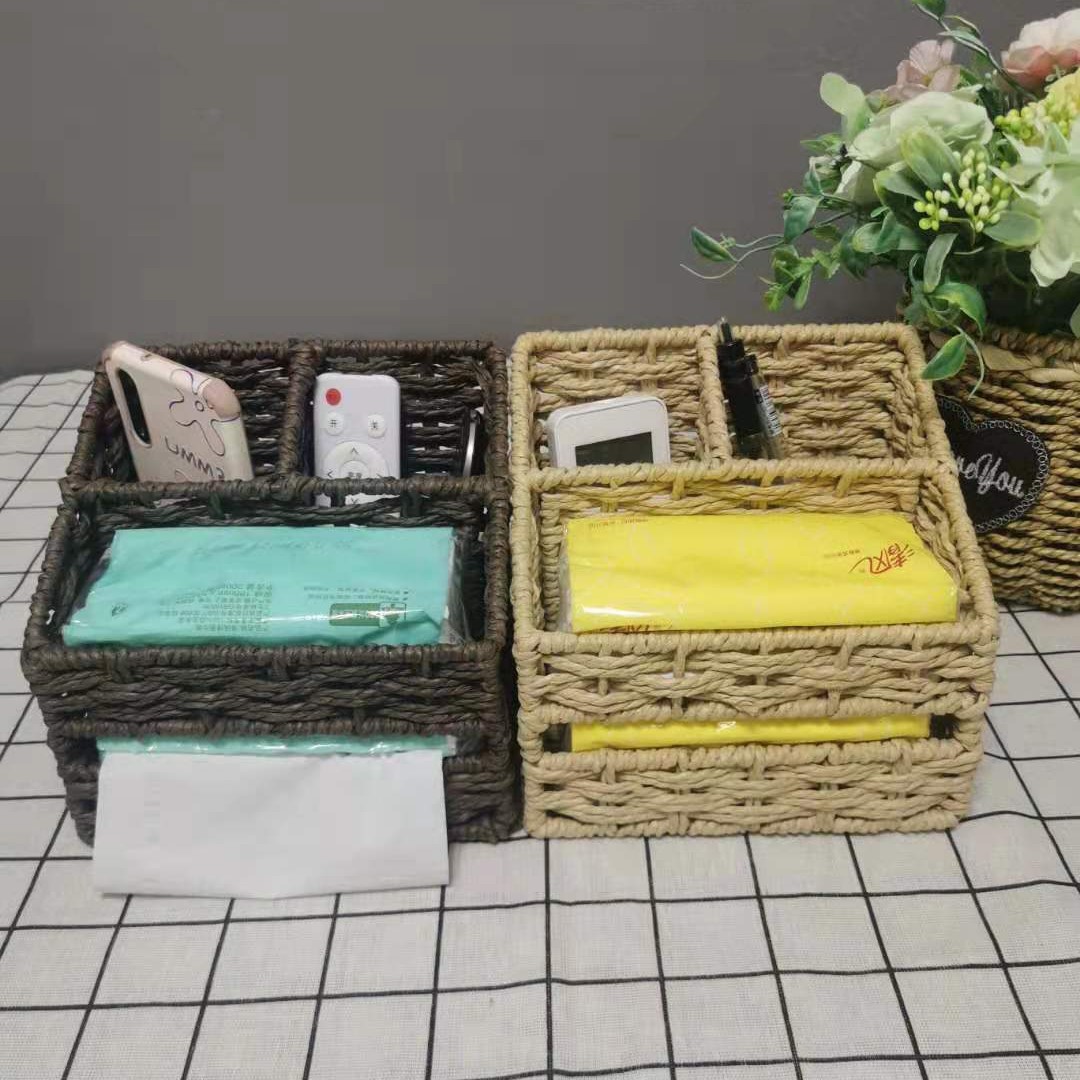 梯形三分格遥控器抽纸盒