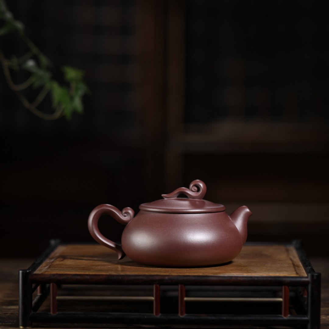 霞霞紫砂【如意】原矿老紫泥 宜兴紫砂