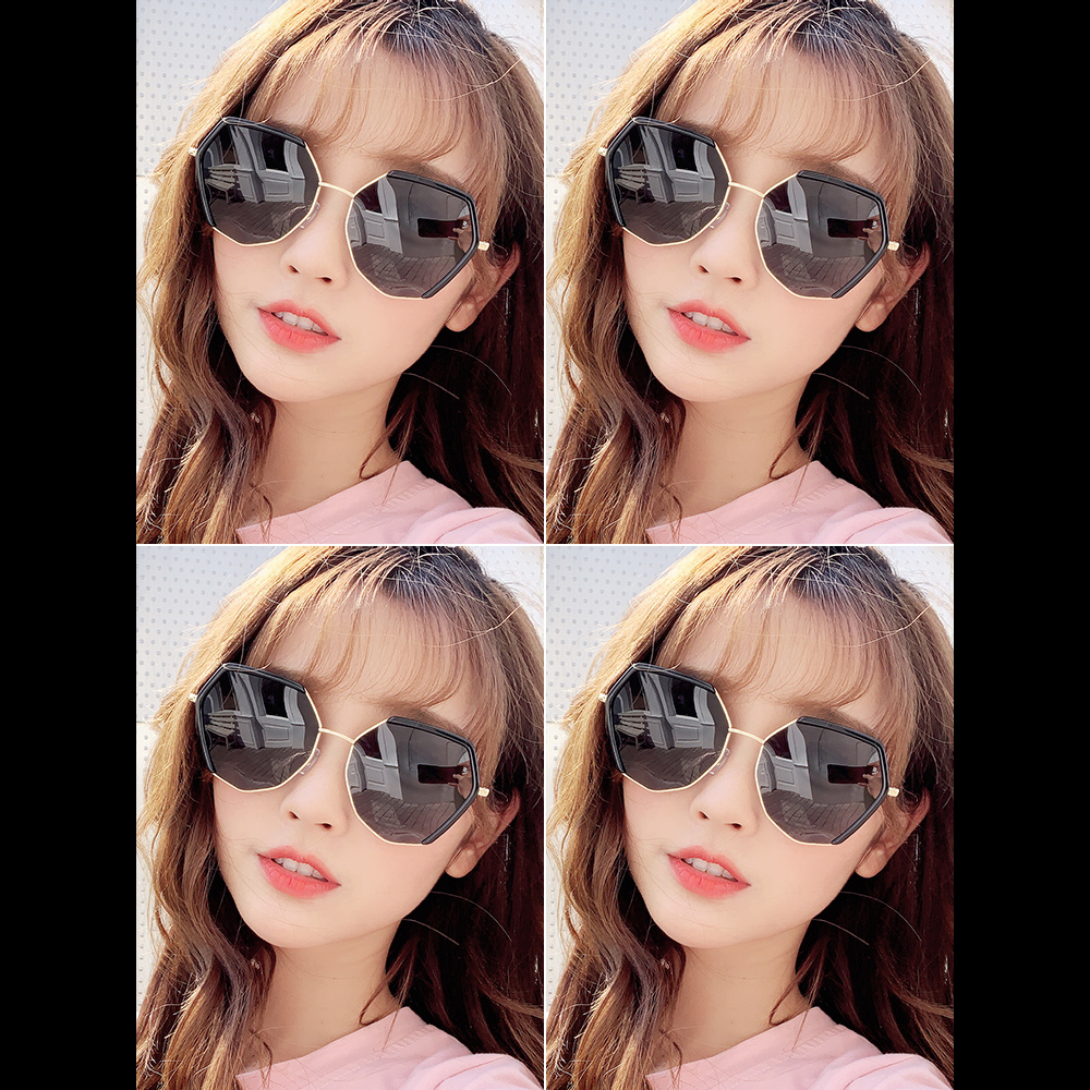 ELMER2024新款墨镜女韩版潮防紫外线偏光ins太阳眼镜圆脸大脸显瘦