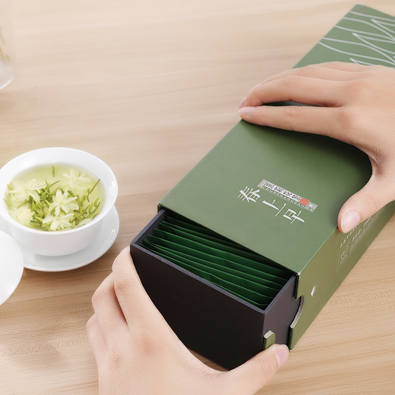 【春上早】茉莉花茶茶叶飘雪四川正宗茉莉绿茶独立小包茶叶礼盒