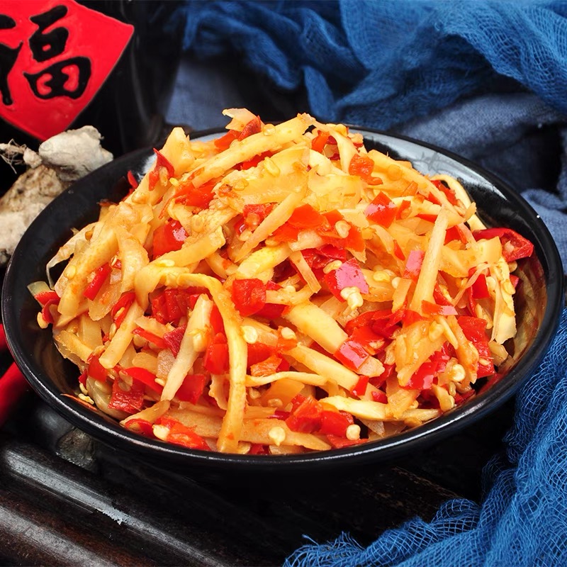 姜丝好吃农家风味优选开胃下饭菜老坛腌制手工制作剁椒姜丝500克