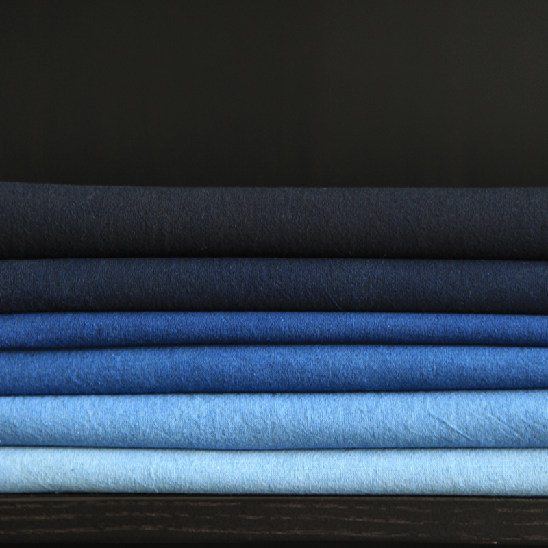 手工靛蓝染纯棉服装面料宽幅刺子绣布料植物染木染DIY布艺布组