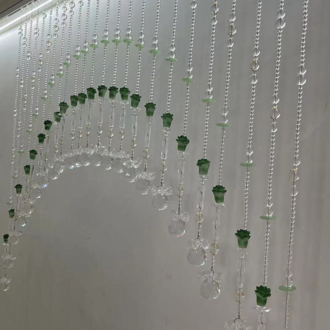 纯水晶色平安如意水晶帘