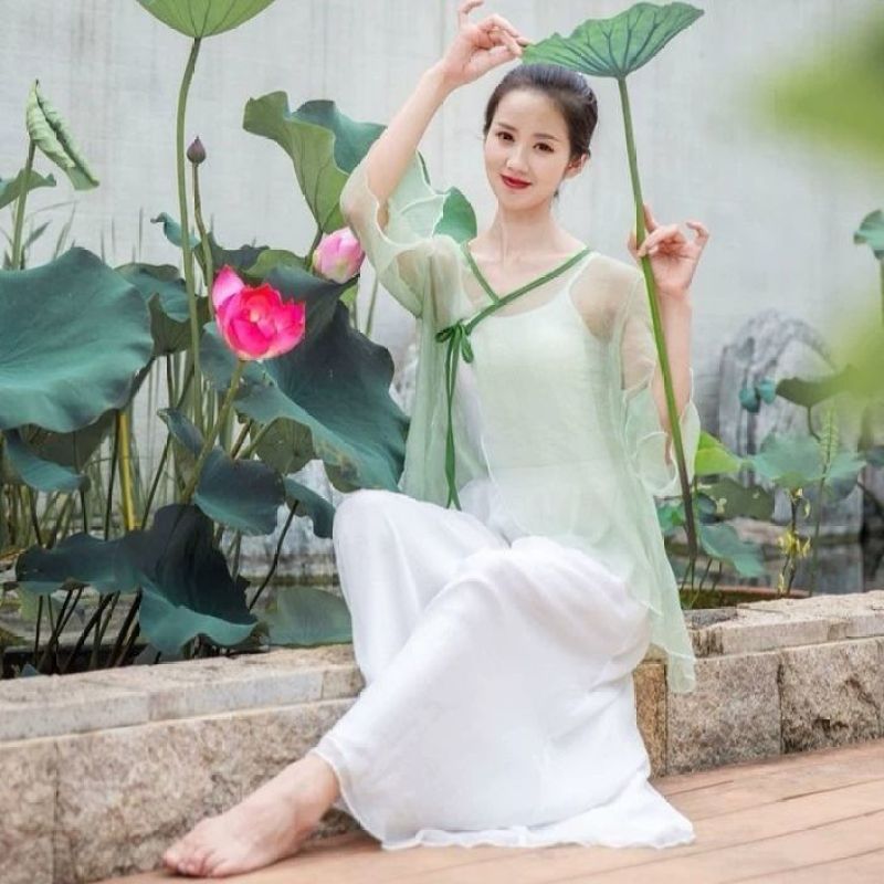 中国古典舞蹈艺考上衣民族舞蹈身韵汉服基训练功服表演服