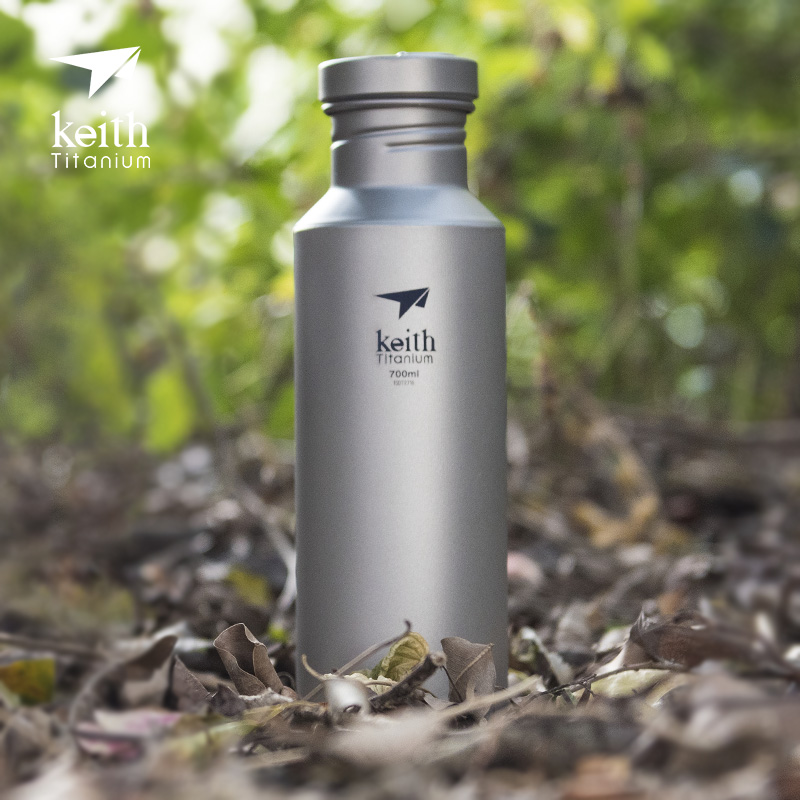 KEITH铠斯水壶户外运动水壶纯钛健康水杯子便携可烧水钛壶 700ML