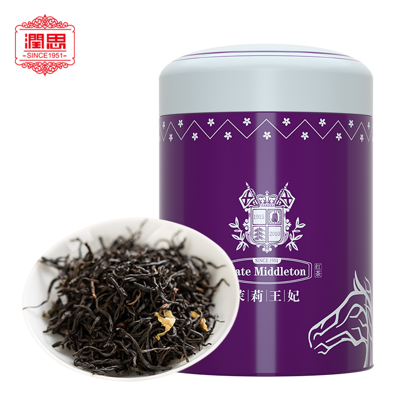 【润思】祁红浓香型茉莉花红茶茉莉王妃祁门红茶80g罐装春季